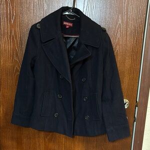 Merona Navy Blue Women's Peacoat Wool Blend XL GUC